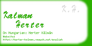 kalman herter business card