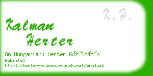 kalman herter business card